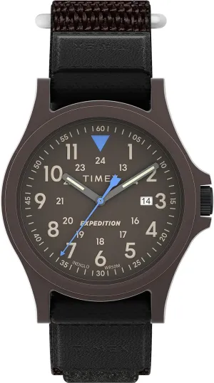 Timex Men's Expedition Acadia 40mm Watch - Black Fastwrap Gray Dial Brown Case