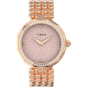 Timex Women 34 mm Size Pink Dial Analog Watch -TW2V02800