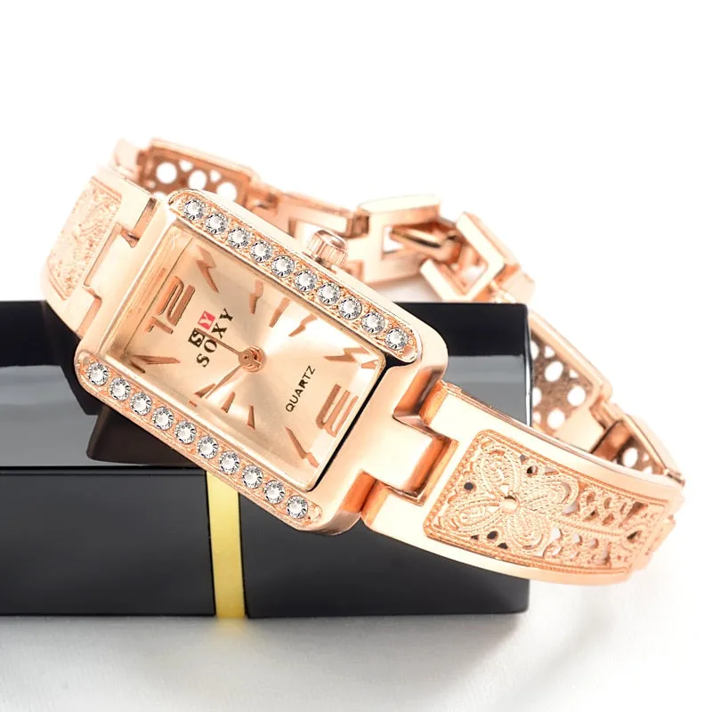 Top brand luxury bracelet watch women watches rose gold women's watches diamond ladies watch clock relogio feminino reloj mujer