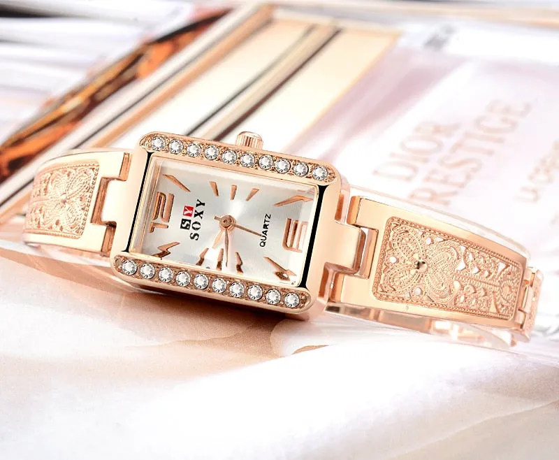 Top brand luxury bracelet watch women watches rose gold women's watches diamond ladies watch clock relogio feminino reloj mujer