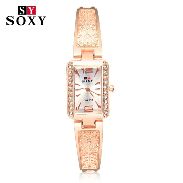 Top brand luxury bracelet watch women watches rose gold women's watches diamond ladies watch clock relogio feminino reloj mujer