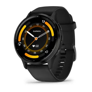 Venu® 3 - Slate Stainless Steel Bezel With Black Case And Silicone Band - 010-02784-01