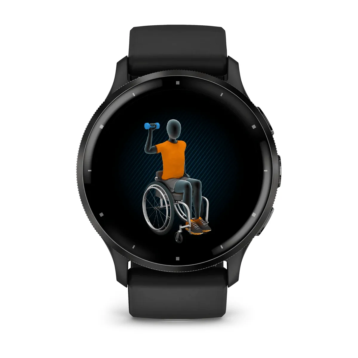 Venu® 3 - Slate Stainless Steel Bezel With Black Case And Silicone Band - 010-02784-01