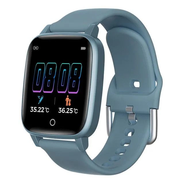 watch for men and women, T1 pressure monitor to measure body temperature, arterial with heart rate, push message, weather forecast Smart watch