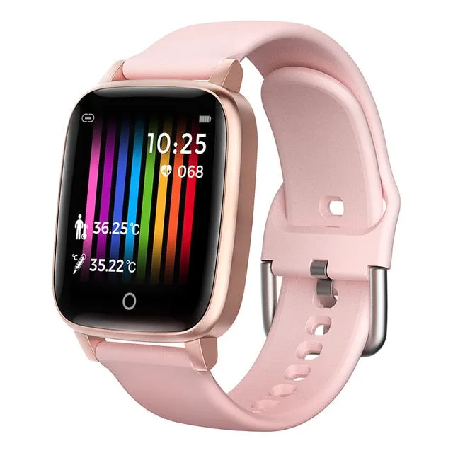 watch for men and women, T1 pressure monitor to measure body temperature, arterial with heart rate, push message, weather forecast Smart watch