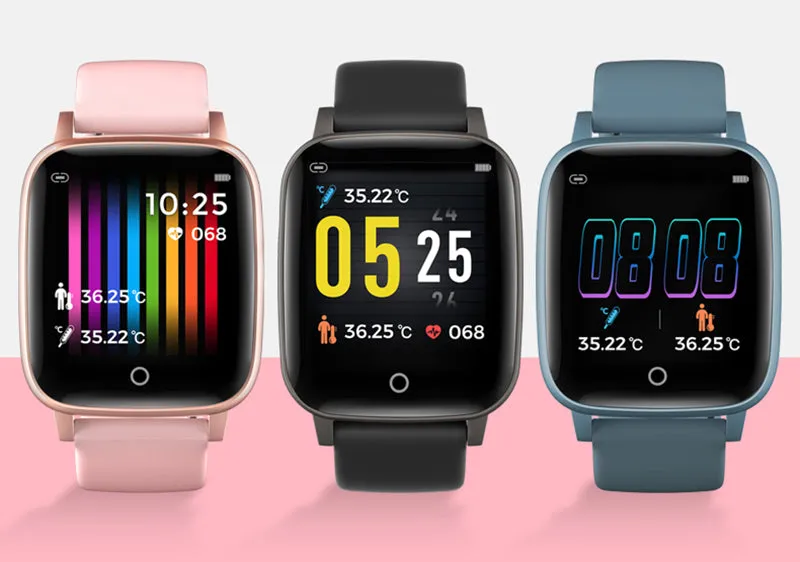 watch for men and women, T1 pressure monitor to measure body temperature, arterial with heart rate, push message, weather forecast Smart watch