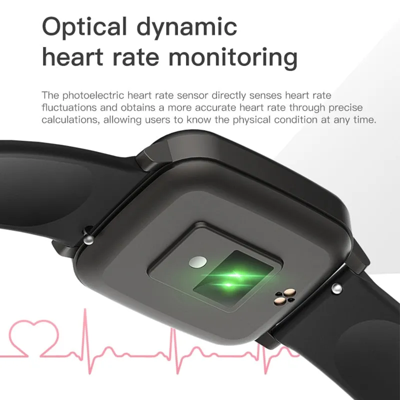 watch for men and women, T1 pressure monitor to measure body temperature, arterial with heart rate, push message, weather forecast Smart watch