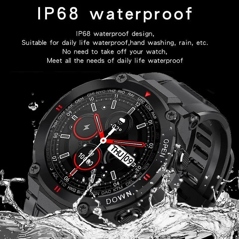 Watches sports smart watch men bluetooth call music playback heart rate smart watches black
