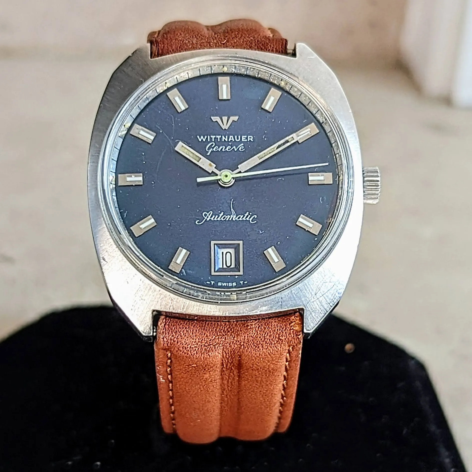 WITTNAUER Geneve Automatic Watch Date Indicator Cal. C11KAS-2 Swiss Wristwatch