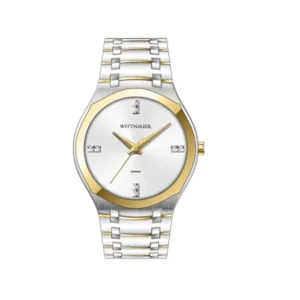 Wittnauer with 42MM Silvertone Round Dial Stainless Steel Watch Band. WN3086