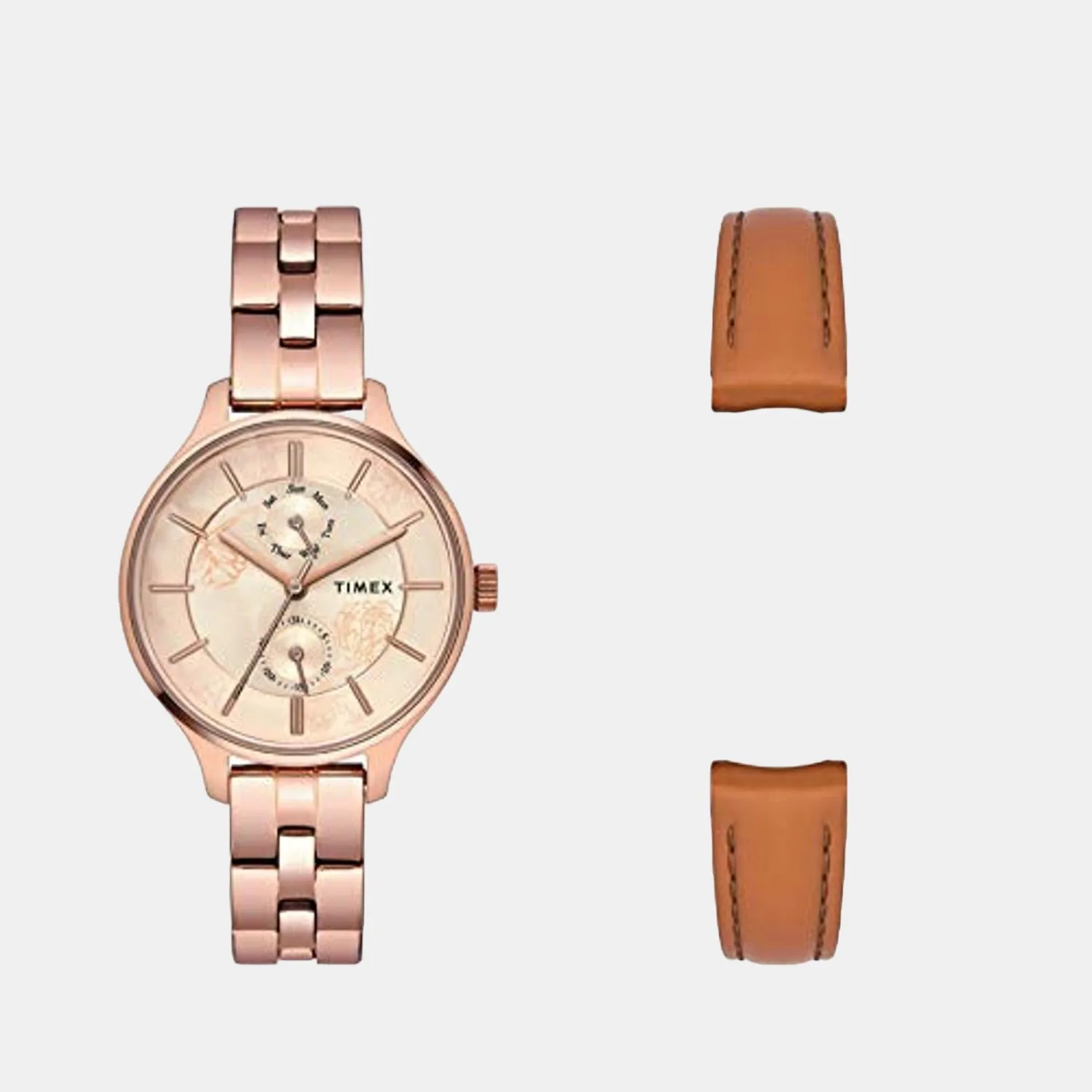 Women Rose Gold Analog Stainless Steel Watch TWEL14803