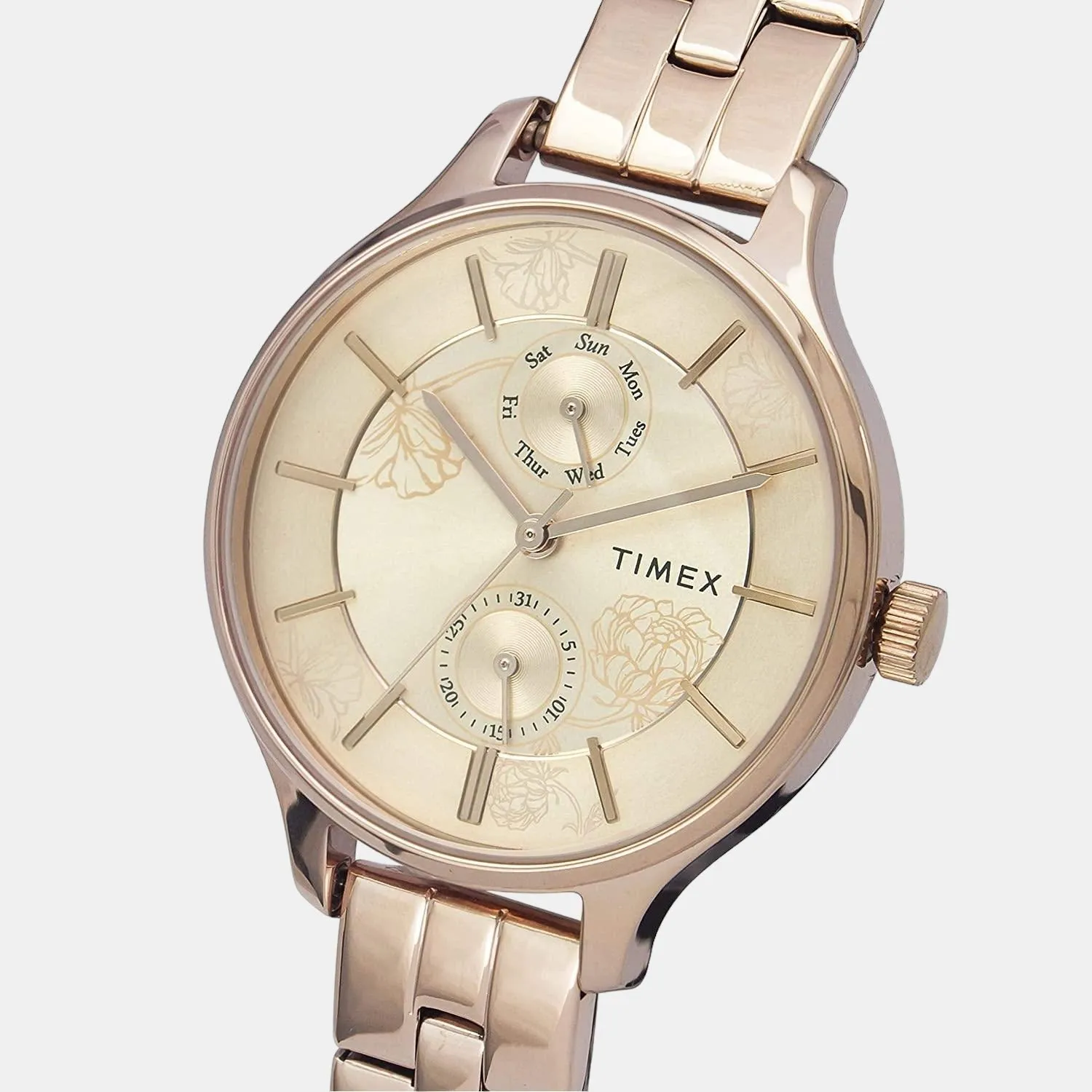 Women Rose Gold Analog Stainless Steel Watch TWEL14803