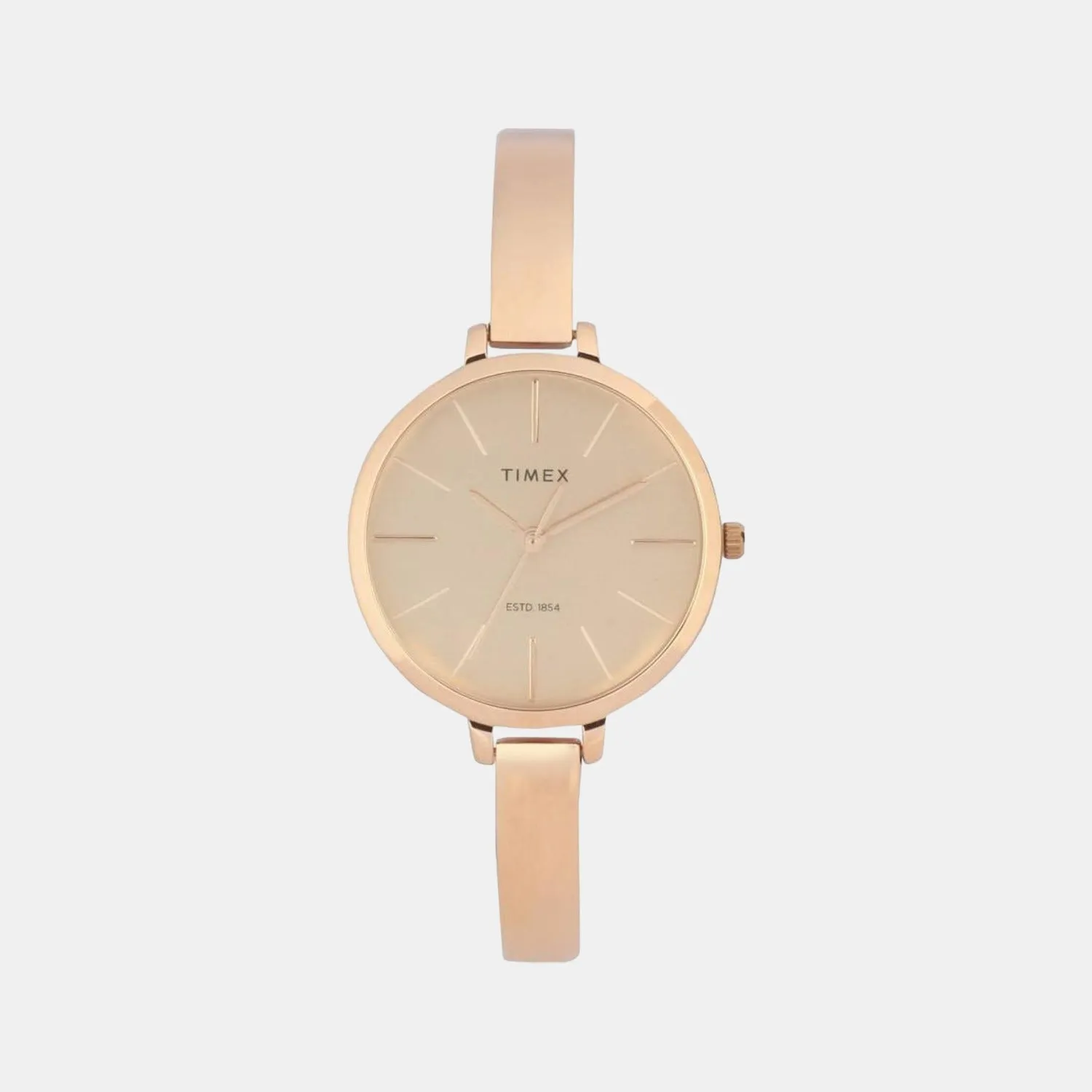 Women's Rose Gold Analog Stainless Steel Watch TWEL12803