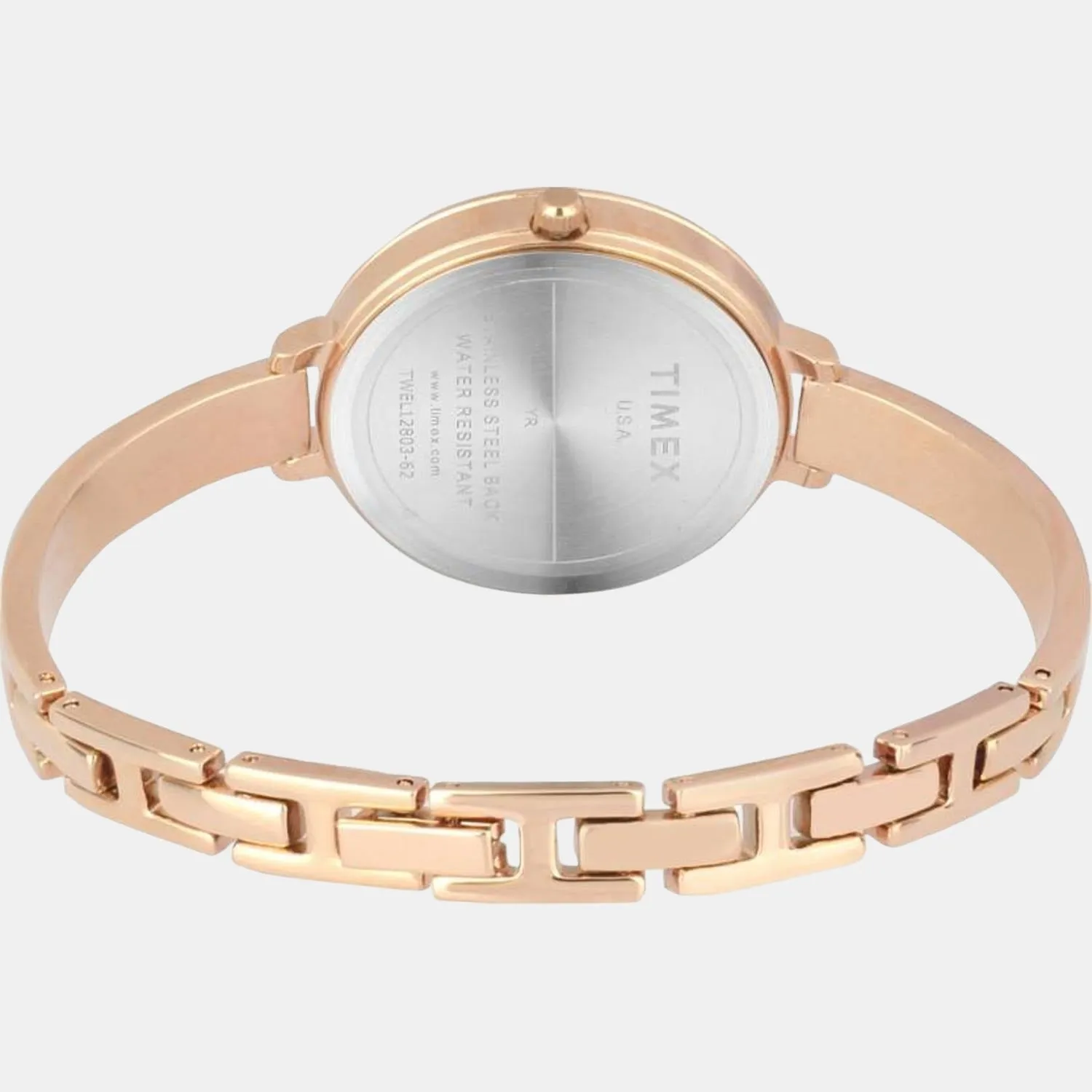 Women's Rose Gold Analog Stainless Steel Watch TWEL12803