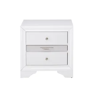 ZUN 2 Drawers and 1 Jewelry Drawer Nightstand, White B016P253285