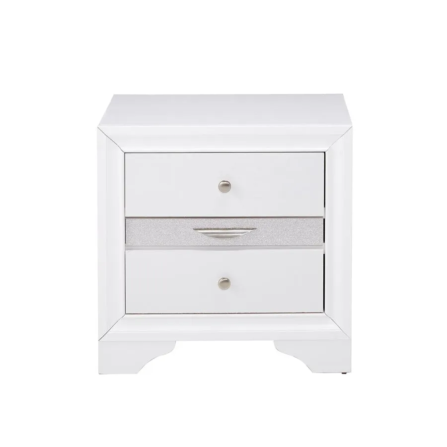 ZUN 2 Drawers and 1 Jewelry Drawer Nightstand, White B016P253285